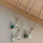 گردنبند پروانه کریستالی کد یک